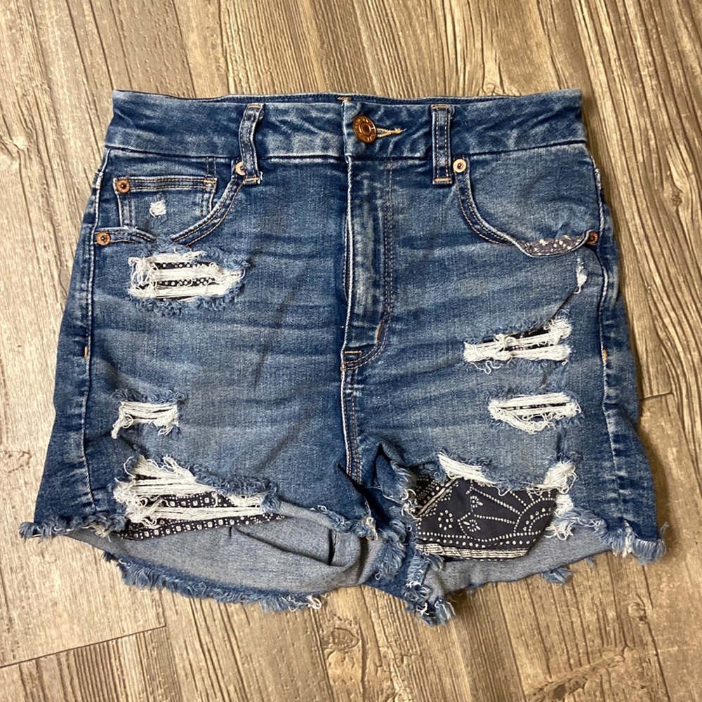 Distressed American Eagle Jean Shorts